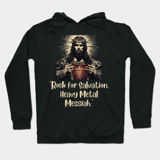 JESUS MEME - Rock for Salvation, Heavy Metal Messiah Hoodie